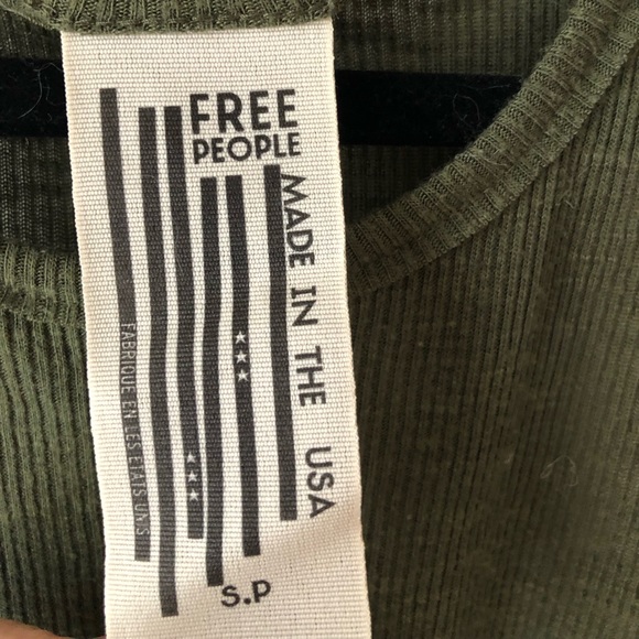 Green Free People Tank - Picture 3 of 3